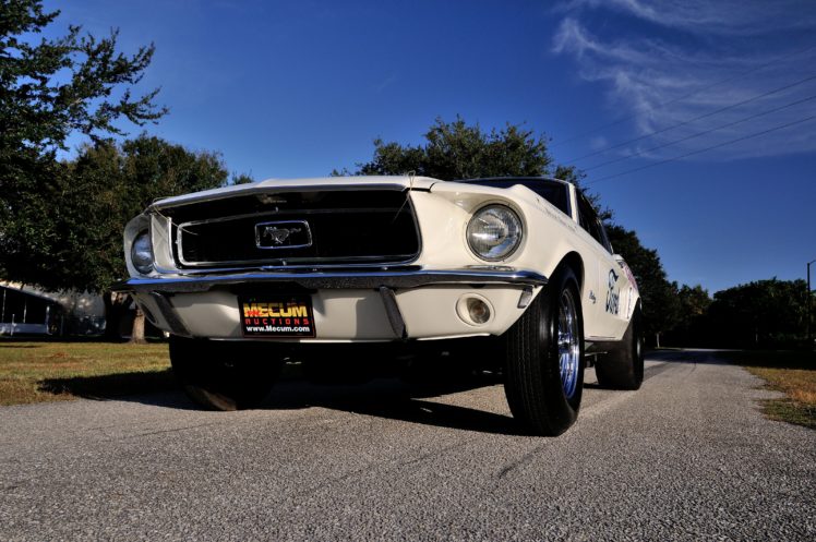 1968, Ford, Mustang, Cj, White, Muscle, Classic, Drag, Dragster, Race, Usa, 4288×2848 05 HD Wallpaper Desktop Background