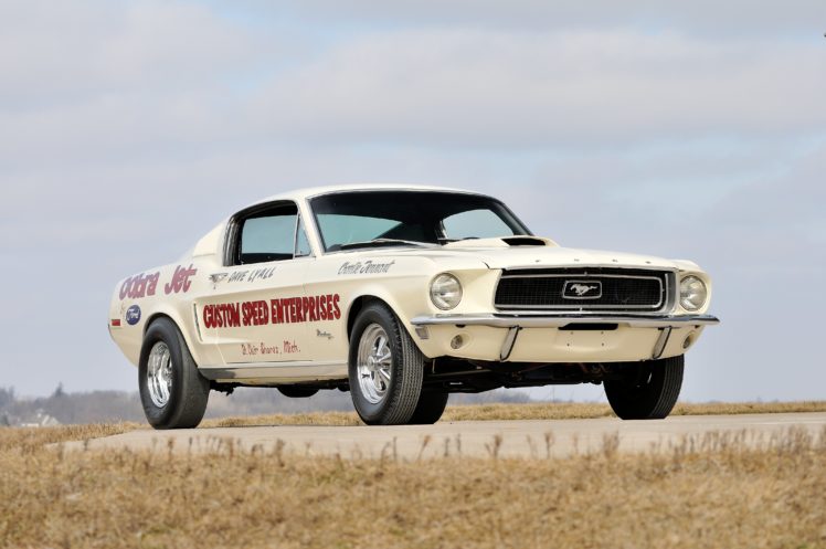 1968, Ford, Mustang, Lightweight, Cj, White, Drag, Dragster, Race, Usa, 4288×2848 01 HD Wallpaper Desktop Background