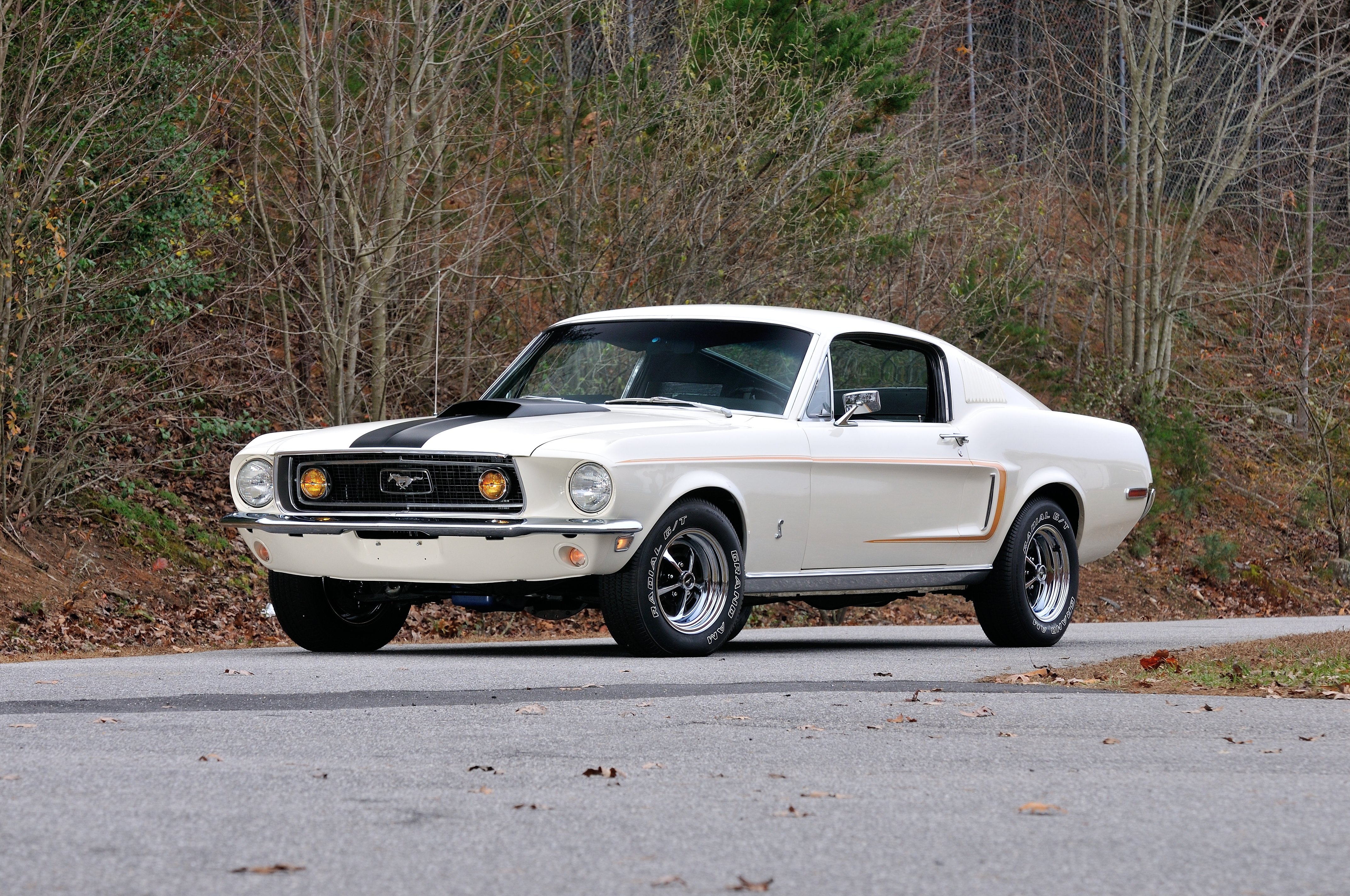 1968, Ford, Mustang, Gt, Fastback, White, Muscle, Classic, Old, Usa, 4288x2848 01 Wallpaper