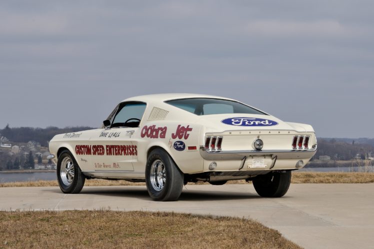1968, Ford, Mustang, Lightweight, Cj, White, Drag, Dragster, Race, Usa, 4288×2848 03 HD Wallpaper Desktop Background