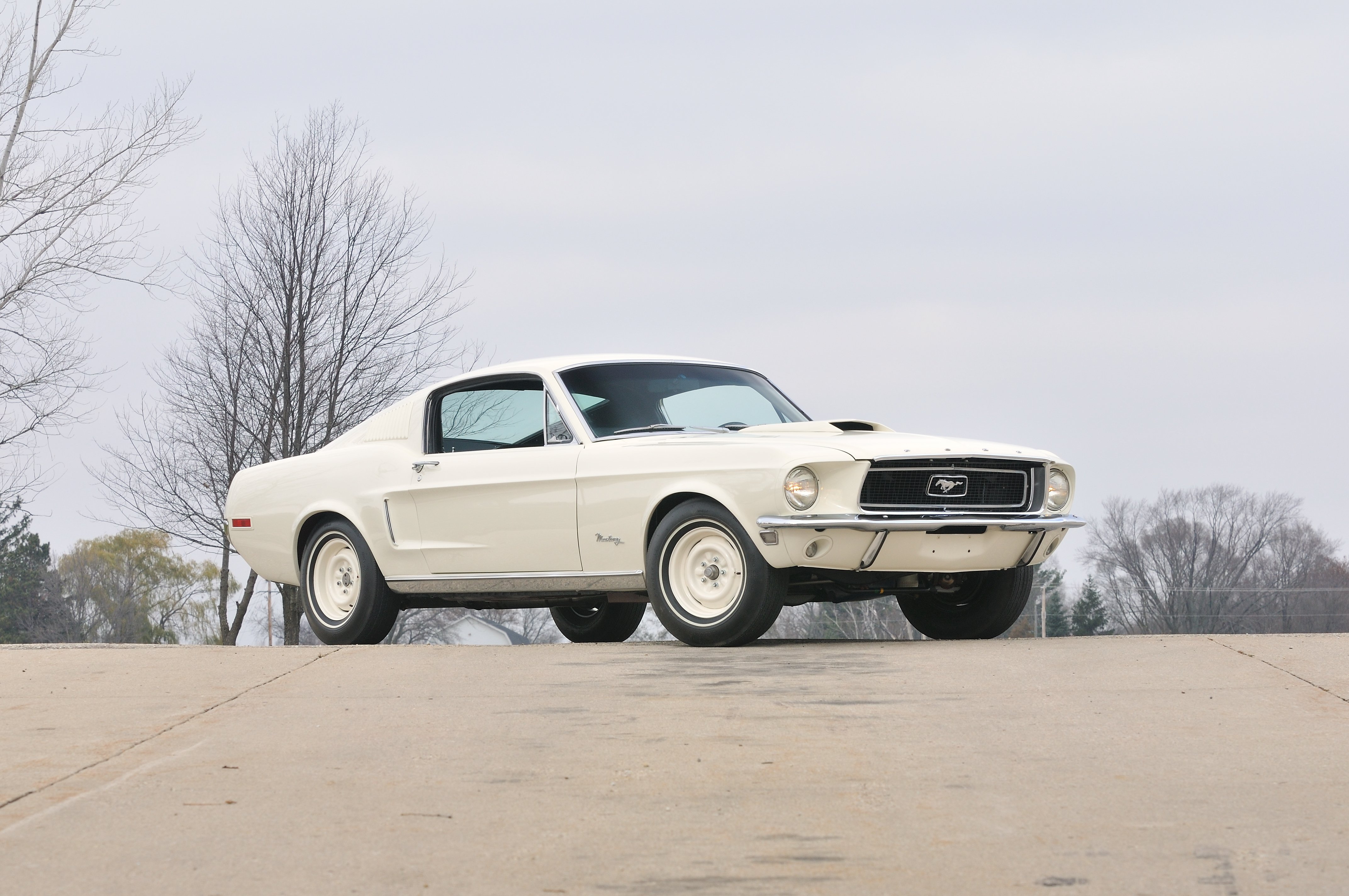 1968, Ford, Mustang, Lightweight, White, Muscle, Classic, Old, Usa, 4288x2848 01 Wallpaper