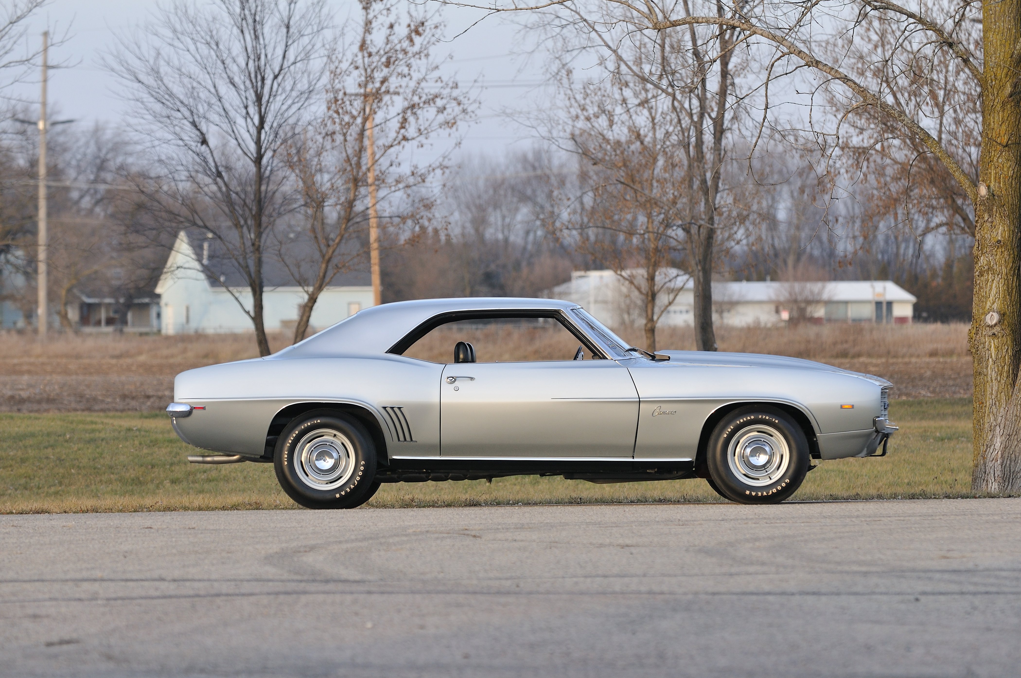 1969, Chevrolet, Chevy, Copo, Camaro, Silver, Muscle, Classic, Usa, 4200x2790 03 Wallpaper