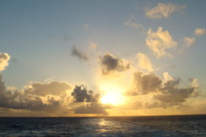 sunset, Ocean, Clouds, Sun, Sea