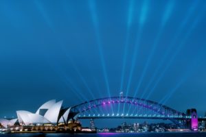 lights, Sydney, Opera, House, Australia, Dusk, Harbour, Bridge, Sydney, Opera, House, Ambient, Light