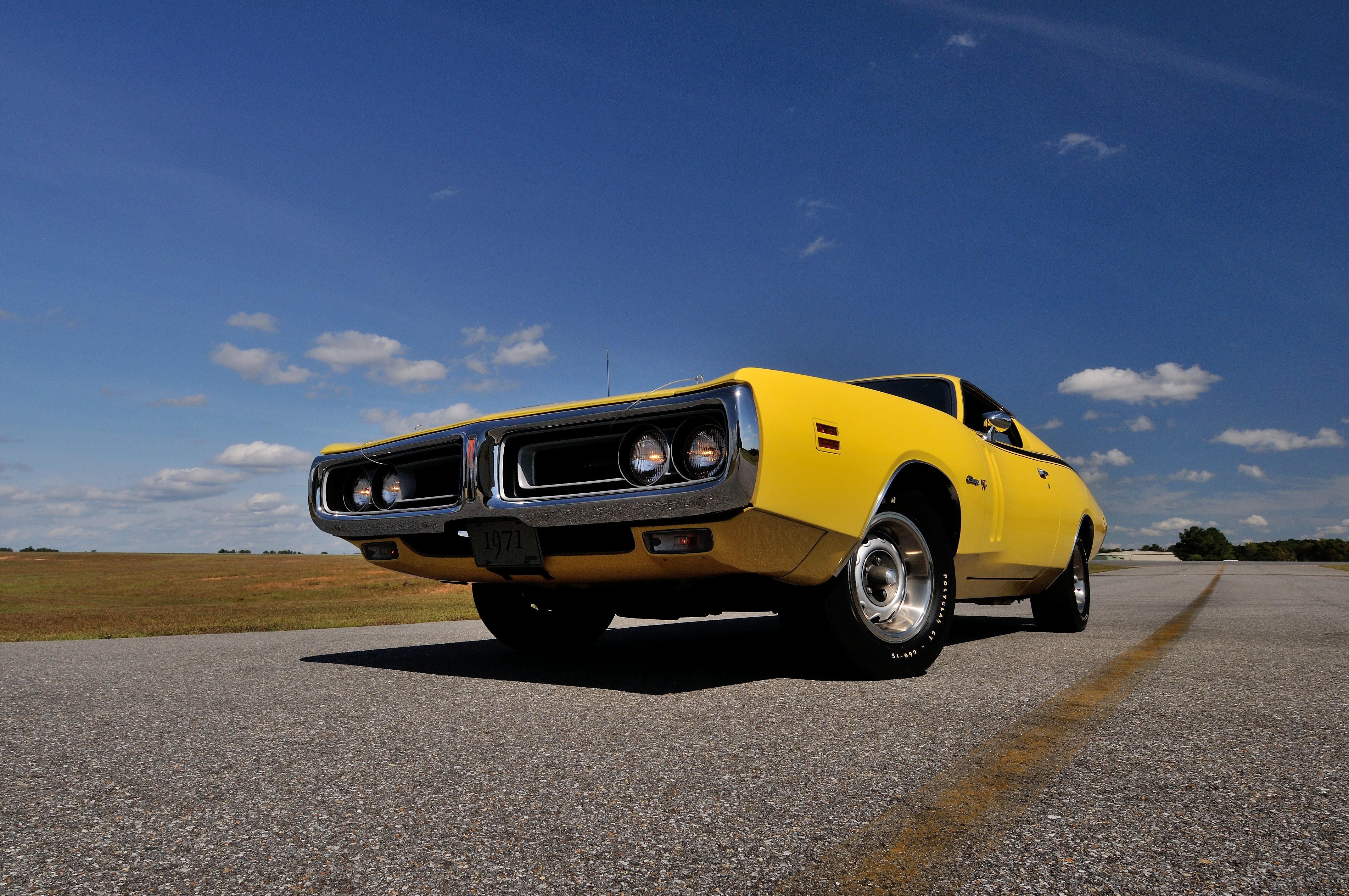 1971, Dodge, Hemi, Charger, Rt, Yellow, Muscle, Classic, Old, Usa, 4288x2848 04 Wallpaper