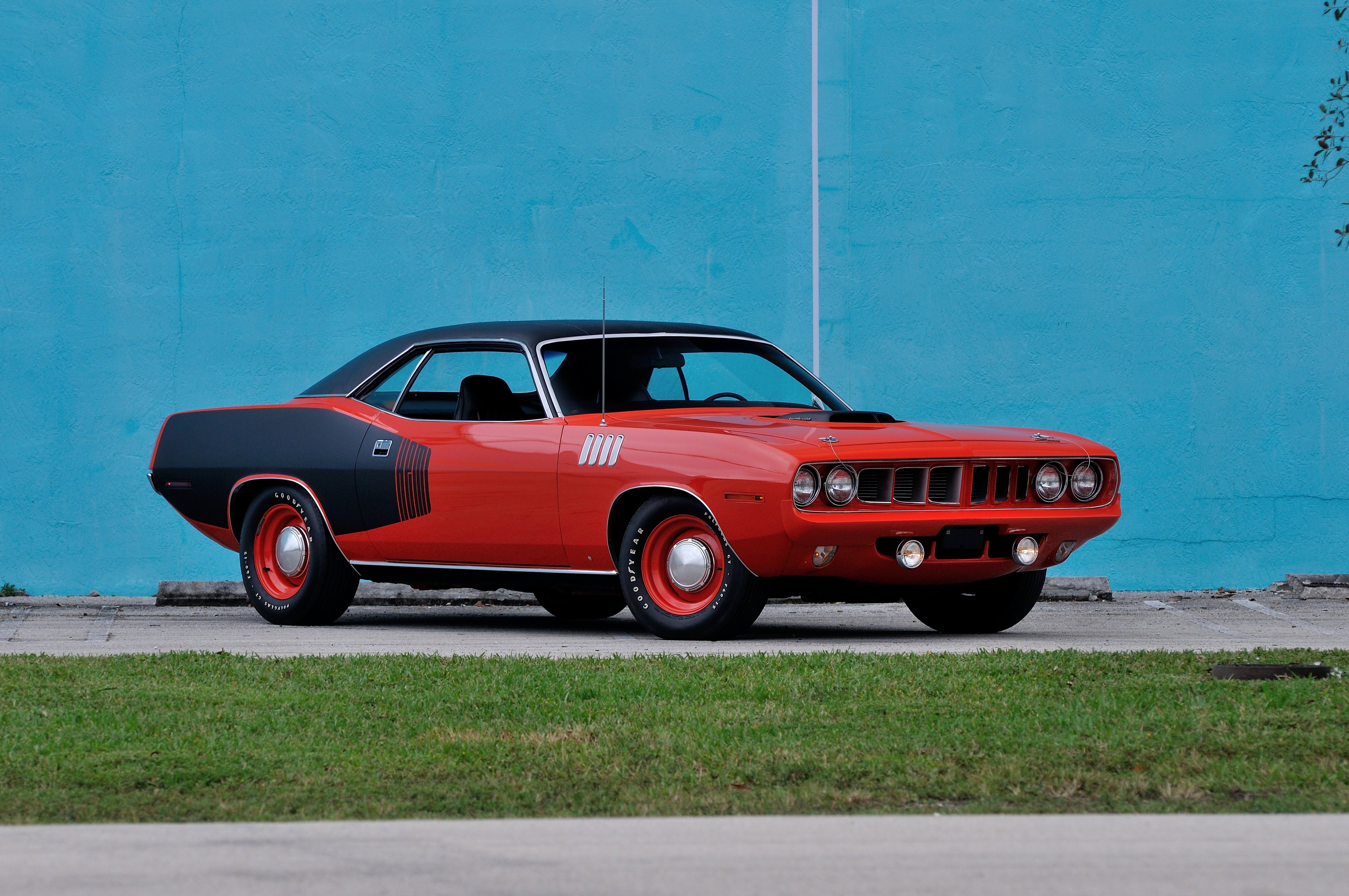 1971, Plymouth, Hemi, Cuda, Muscle, Classic, Old, Red, Usa, 4200x2790 11 Wallpaper