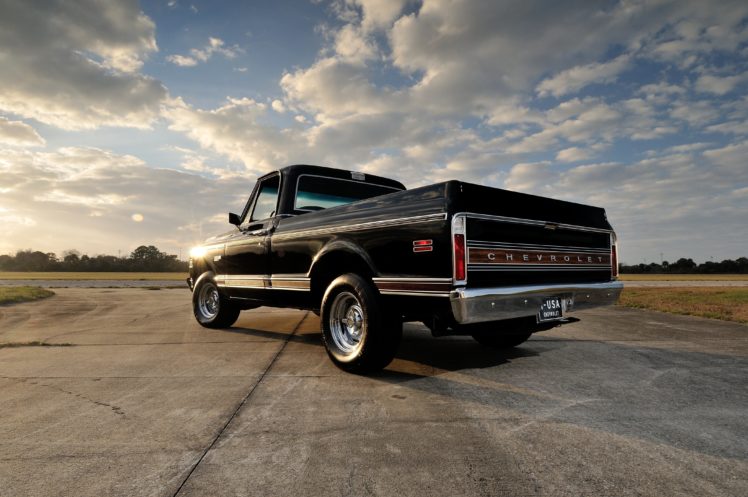 1972, Chevrolet, Cheyenne, C10, Super, 400, Pickup, Classic, Black, Usa, 4200×2790 03 HD Wallpaper Desktop Background