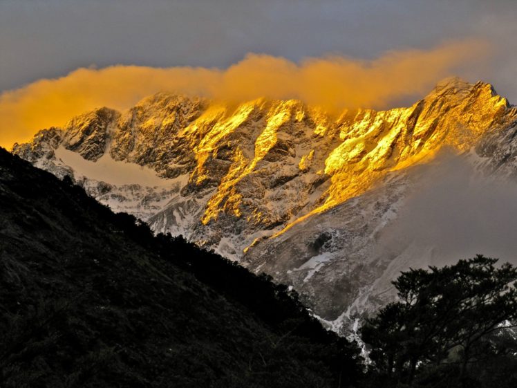 sunset, Mountain, Top, New, Zealand HD Wallpaper Desktop Background