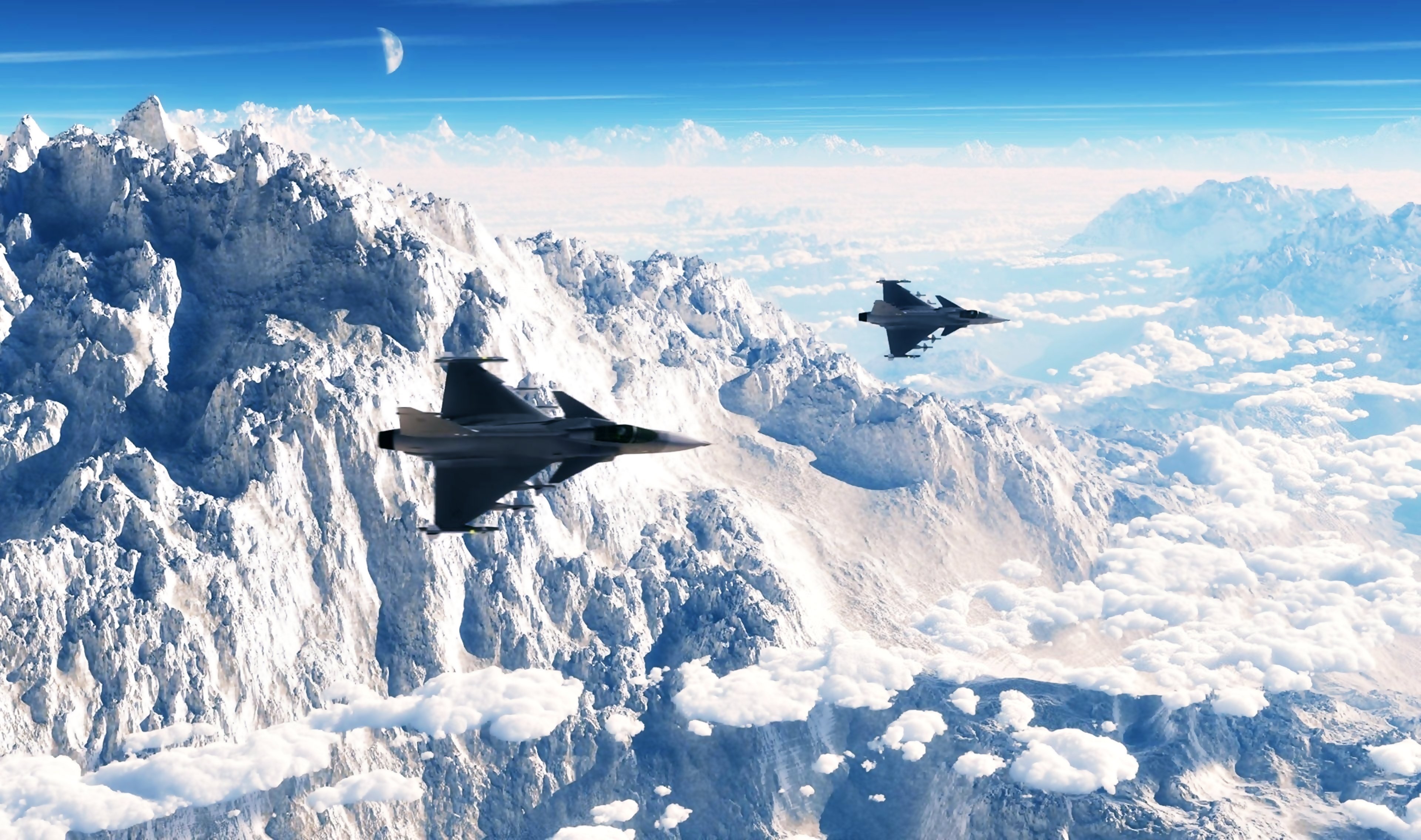 aircrafts, Attack, Black, Bombing, Clouds, Earth, Flights, Landscapes, Military, Nature, Sky, Warplanes, Review Wallpaper