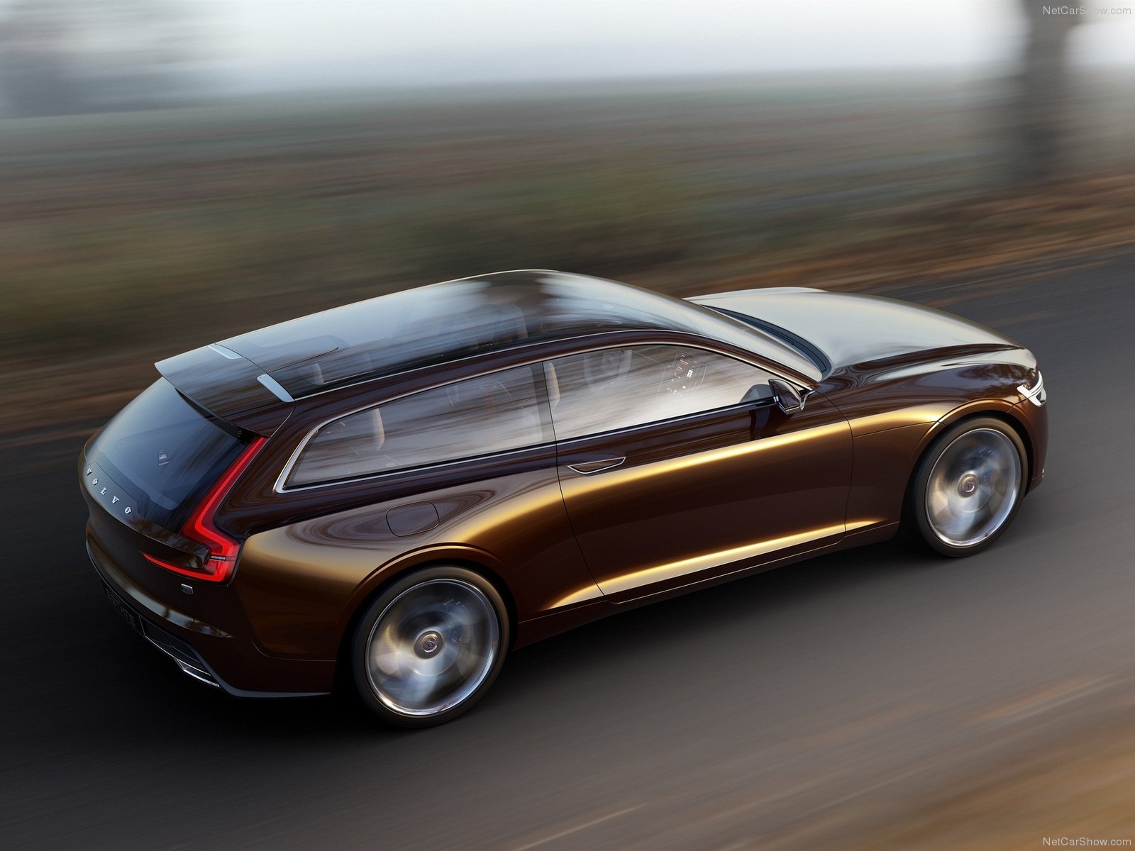2014, Brown, Cars, Concept, Estate, Motors, Road, Speed, Volvo, Wagon Wallpaper