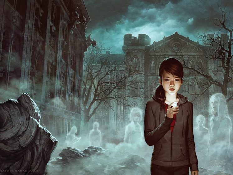 dark, Ghost, Fantasy, Art, Artwork, Horror, Spooky, Creepy, Halloween, Gothic HD Wallpaper Desktop Background
