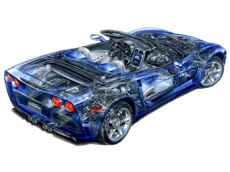 corvette, Convertible, C6, Cars, Technical HD Wallpaper Desktop Background