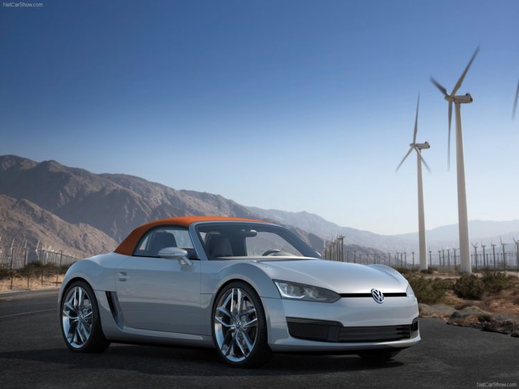 bluesport, Concept, Volkswagen, Cars, Convertible, 2009 HD Wallpaper Desktop Background