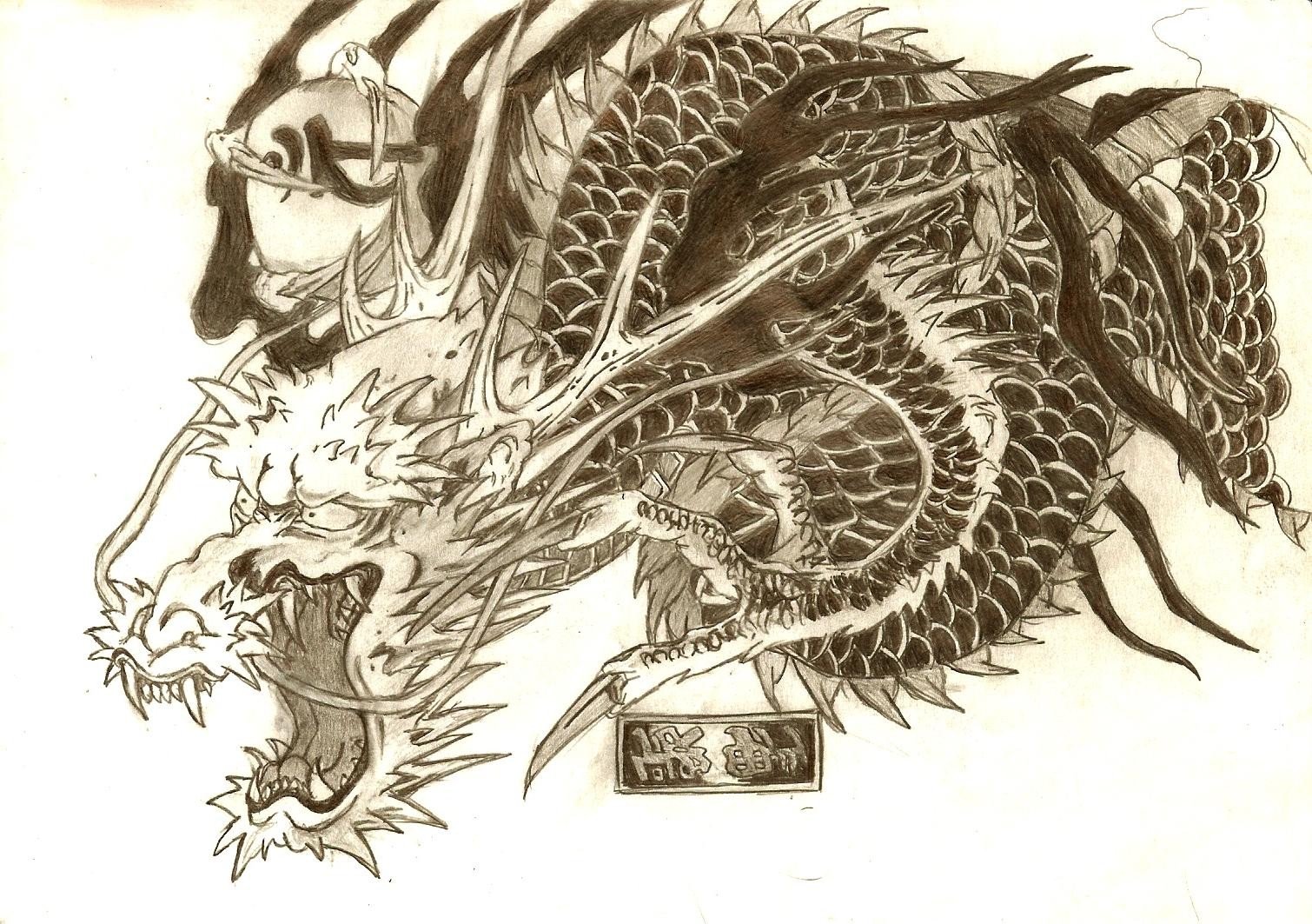 chinese, Dragon, Tattoo Wallpaper