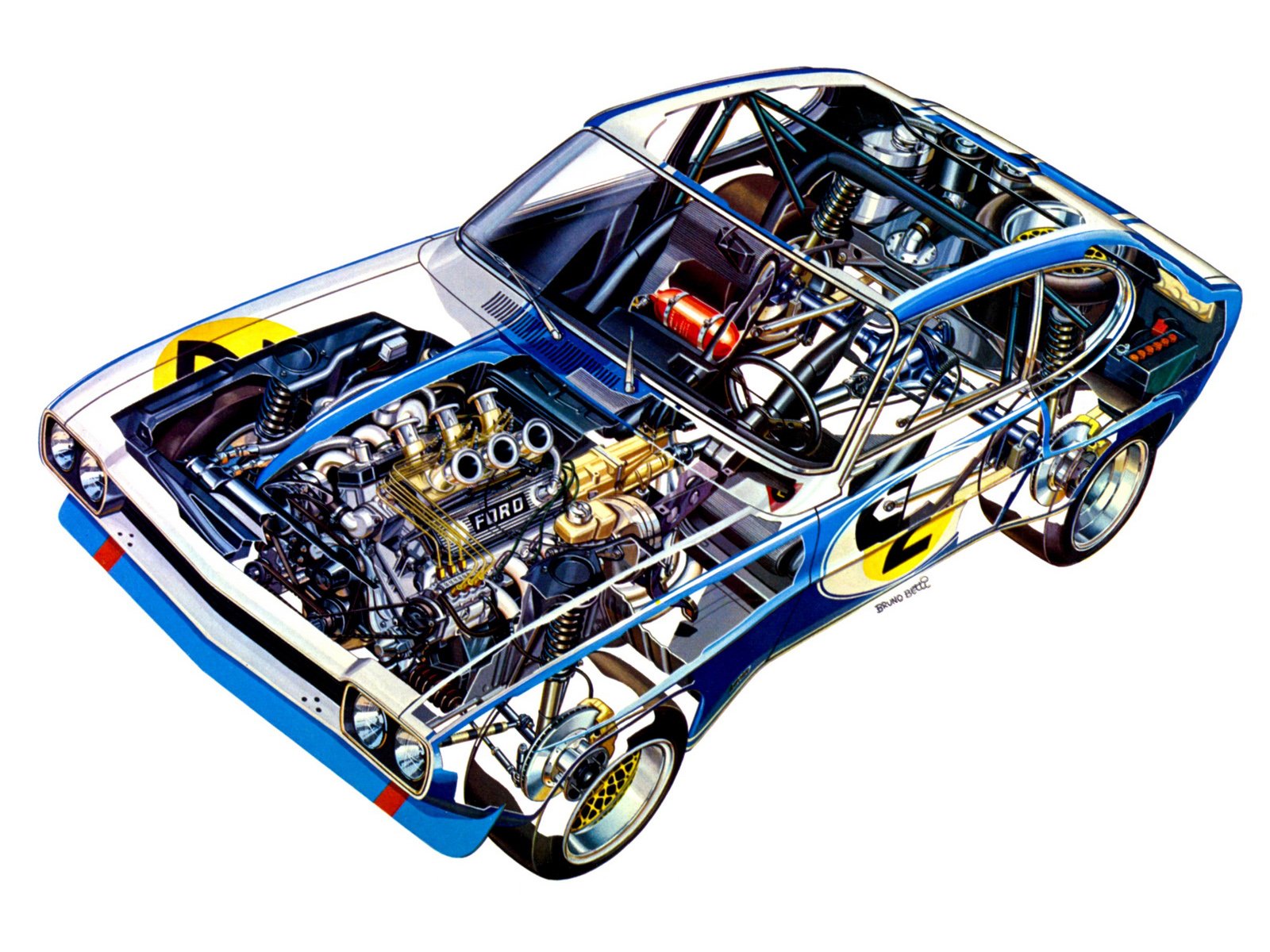 ford, Capri, Rs, 2600, Cars, Technical Wallpaper