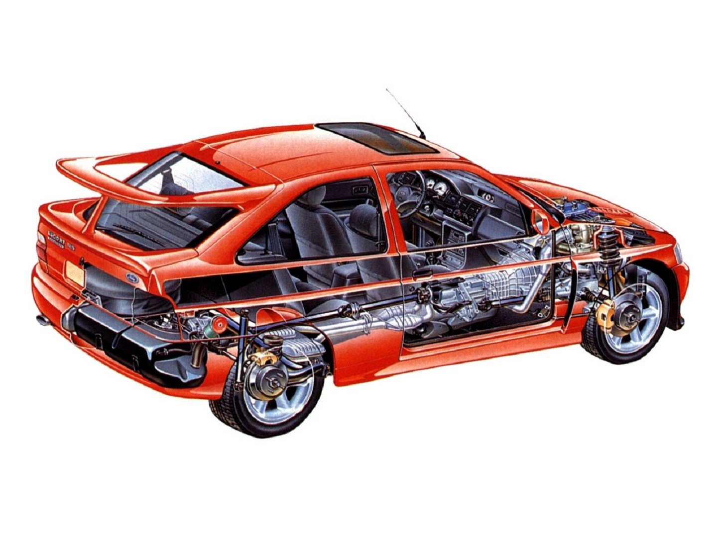 ford, Escort, Rs, Cosworth, Car, Technical Wallpaper