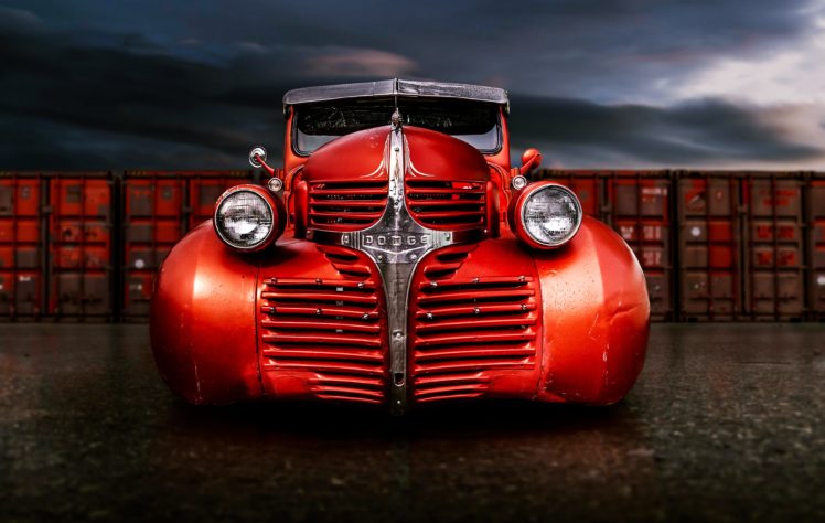 dodge, Old, Classic, Red, Motors, Cars, Trucks HD Wallpaper Desktop Background