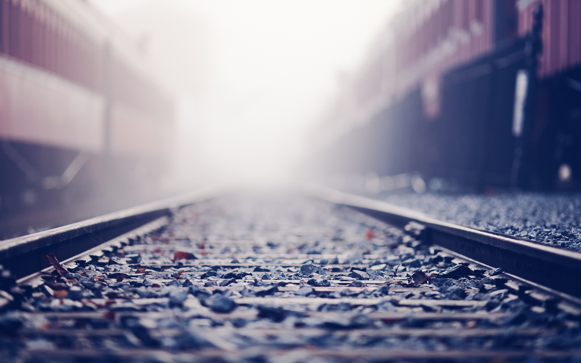 trains, Stones, Bokeh, Sunlight, Railroad, Tracks, Depth, Of, Field Wallpaper