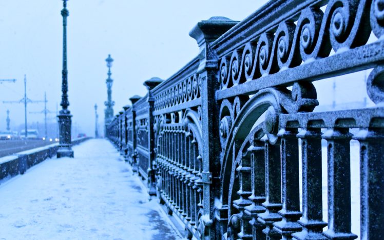 petersburg, Bridge, Winter, Frost, City, Trinity, Snow HD Wallpaper Desktop Background