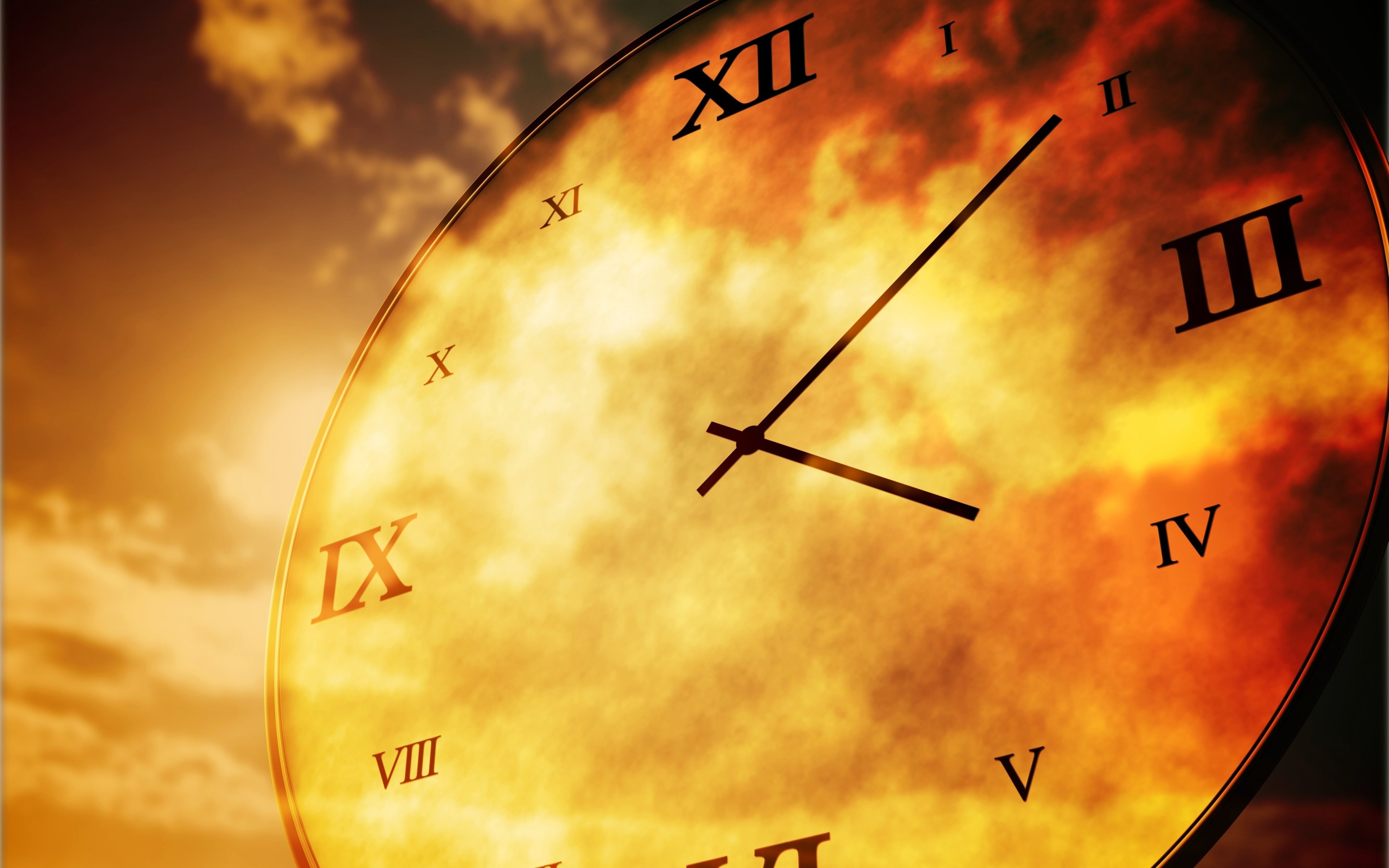 Clock Time Clouds Sky Years Days Mood Life Wallpapers HD 