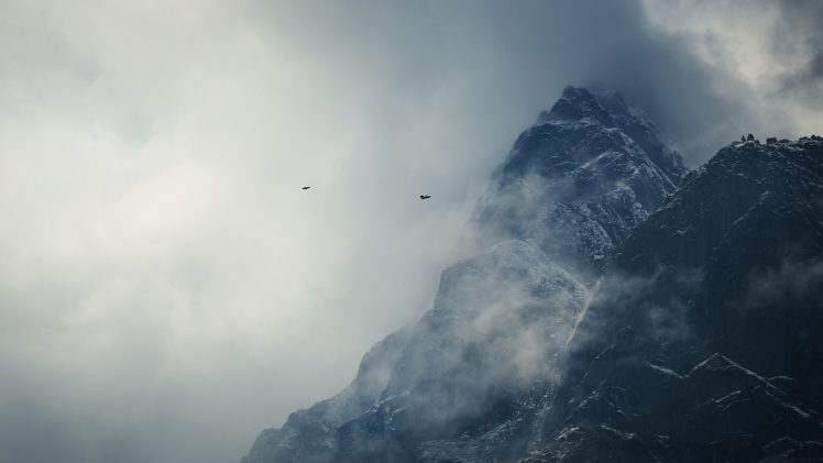 mountains, Clouds, Nature, Hills HD Wallpaper Desktop Background