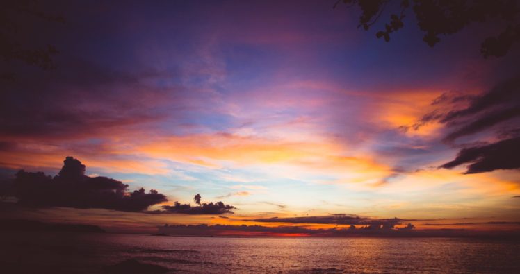 sea, Ocean, Sky, Clouds, Sunset, Sunrise HD Wallpaper Desktop Background