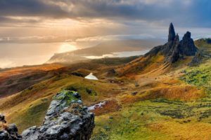 mountains, Landscape, Nature, Scotland, Isle, Of, Skye, Ocean, Sea