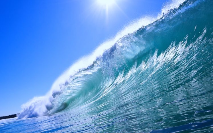 nature, Sea, Earth, Waves, Water, Sky, Sunny, Blue, Beaches, Ocean, Summer HD Wallpaper Desktop Background