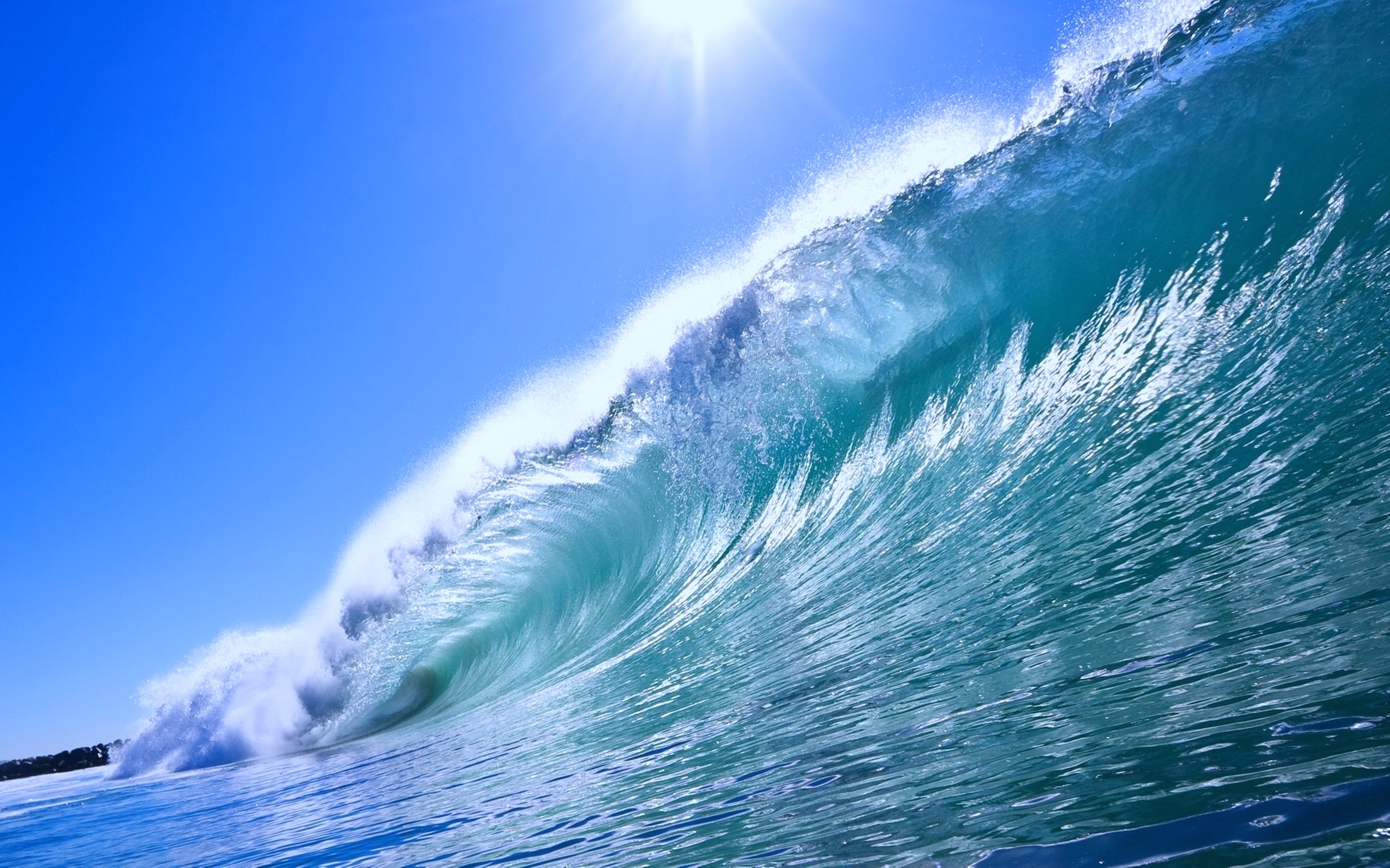 nature, Sea, Earth, Waves, Water, Sky, Sunny, Blue, Beaches, Ocean, Summer Wallpaper