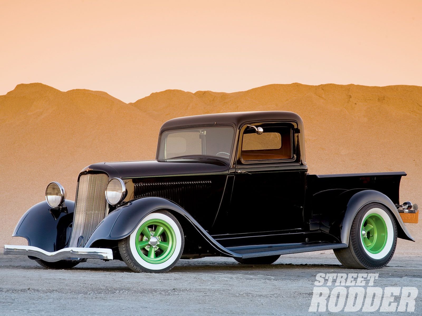 1933, Dodge, Pickup, Hotrod, Hot, Rod, Old, School, Black, Usa, 1600x1200 01 Wallpaper