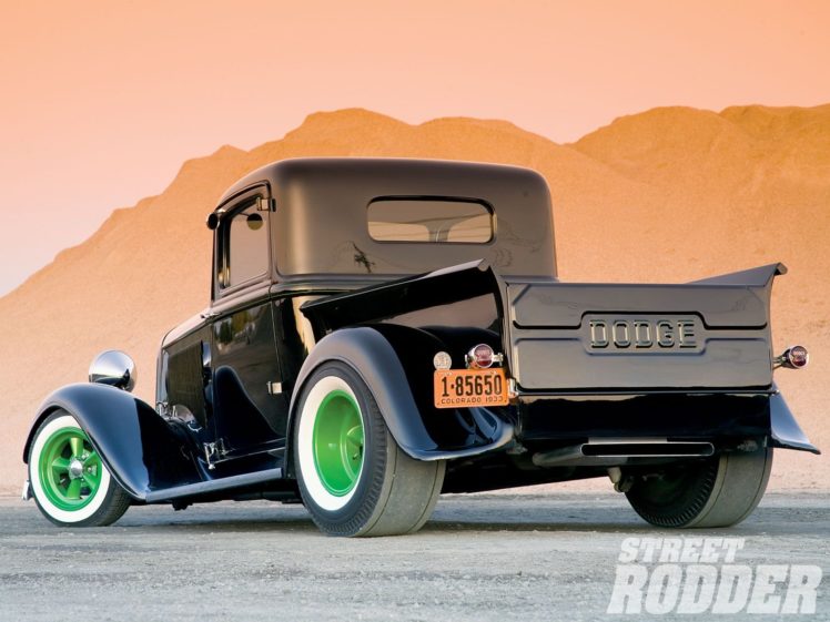 1933, Dodge, Pickup, Hotrod, Hot, Rod, Old, School, Black, Usa, 1600×1200 02 HD Wallpaper Desktop Background