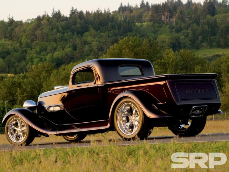 1933, Dodge, Pickup, Hotrod, Hot, Rod, Streetrod, Street, Black, Usa, 1600×1200 03 HD Wallpaper Desktop Background