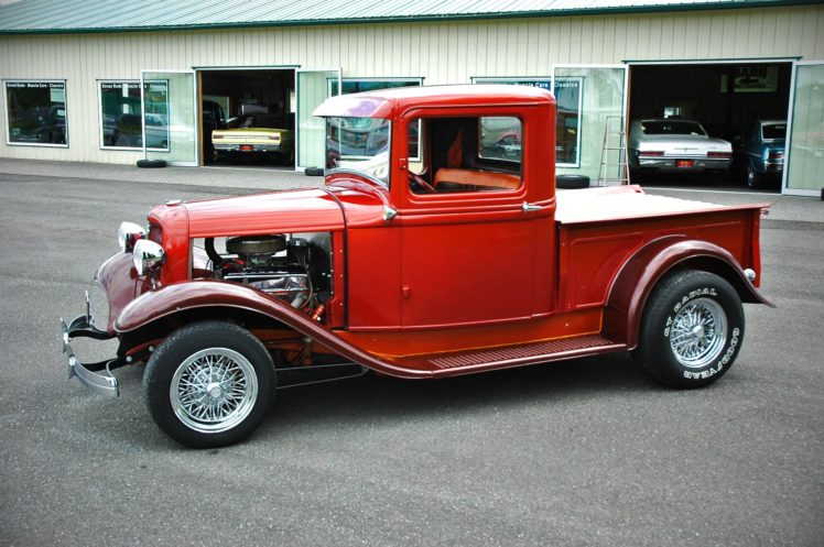 1933, Ford, Pickup, Hotrod, Hot, Rod, Old, School, Red, Usa, 1500×1000 11 HD Wallpaper Desktop Background