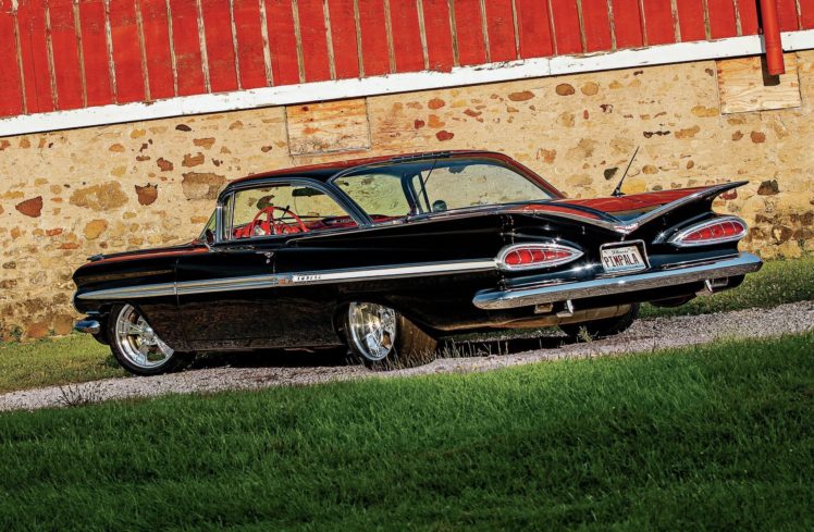 1959, Chevrolet, Impala, Cars, Classic, Black HD Wallpaper Desktop Background