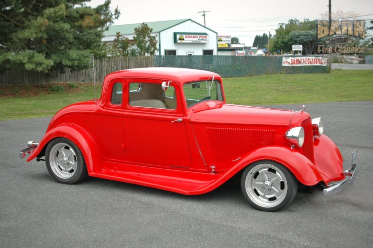 1933, Plymouth, Coupe, 5, Window, Hotrod, Streetrod, Hot, Rod, Street, Red, Usa, 1500×1000 07 HD Wallpaper Desktop Background