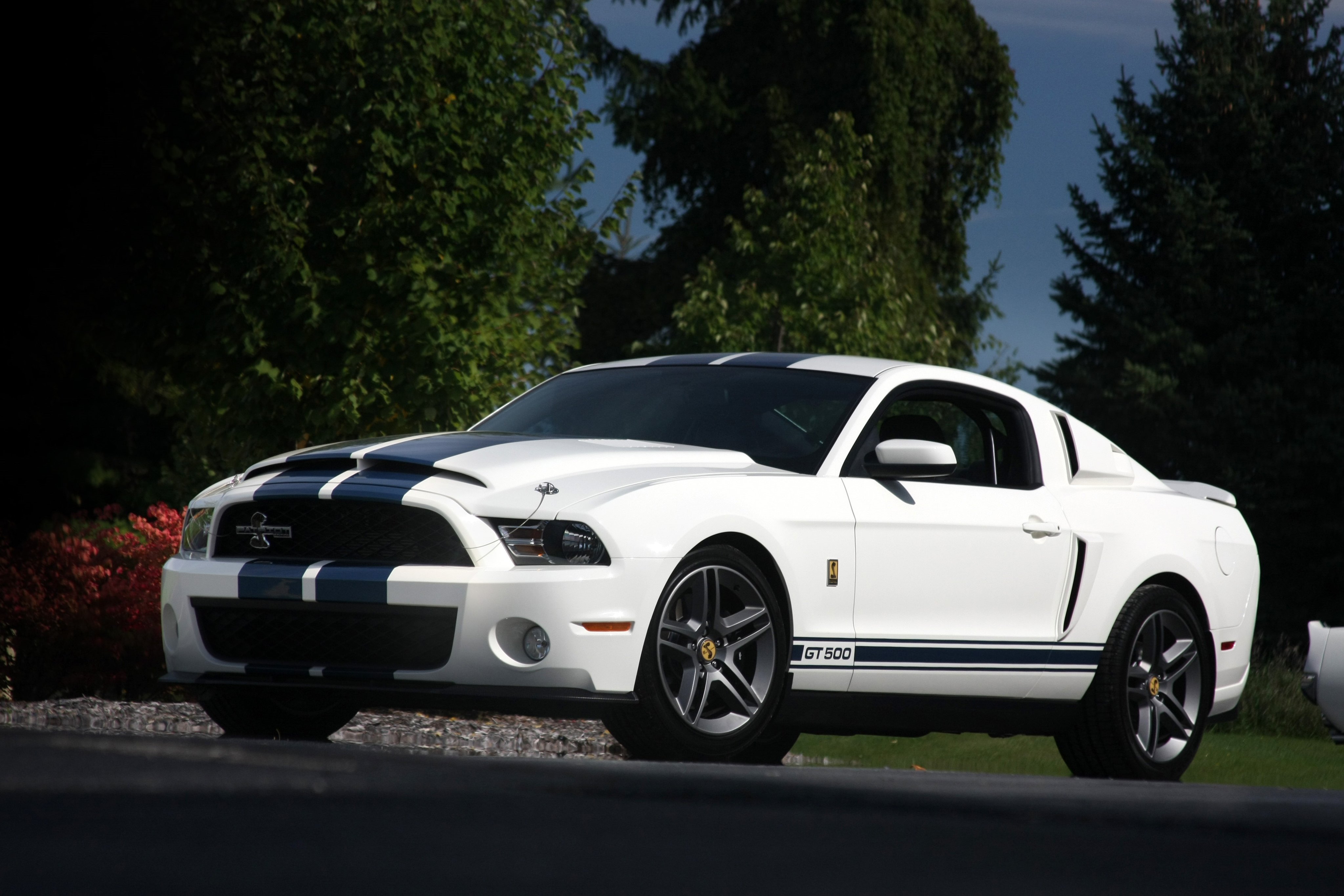 2010, Ford, Mustang, Shelby, Gt500, Patriot, Muscle, Super, Car, White, Usa, 4096x2730 04 Wallpaper