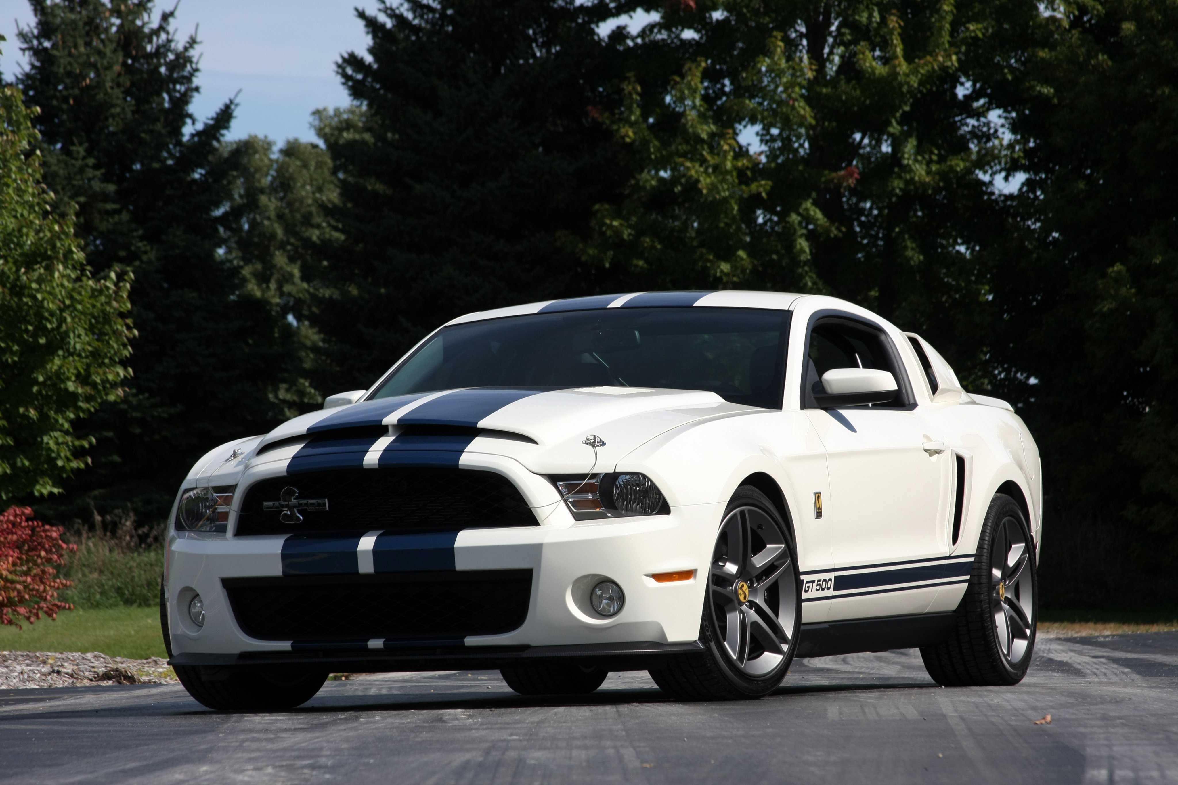 2010, Ford, Mustang, Shelby, Gt500, Patriot, Muscle, Super, Car, White, Usa, 4096x2730 05 Wallpaper