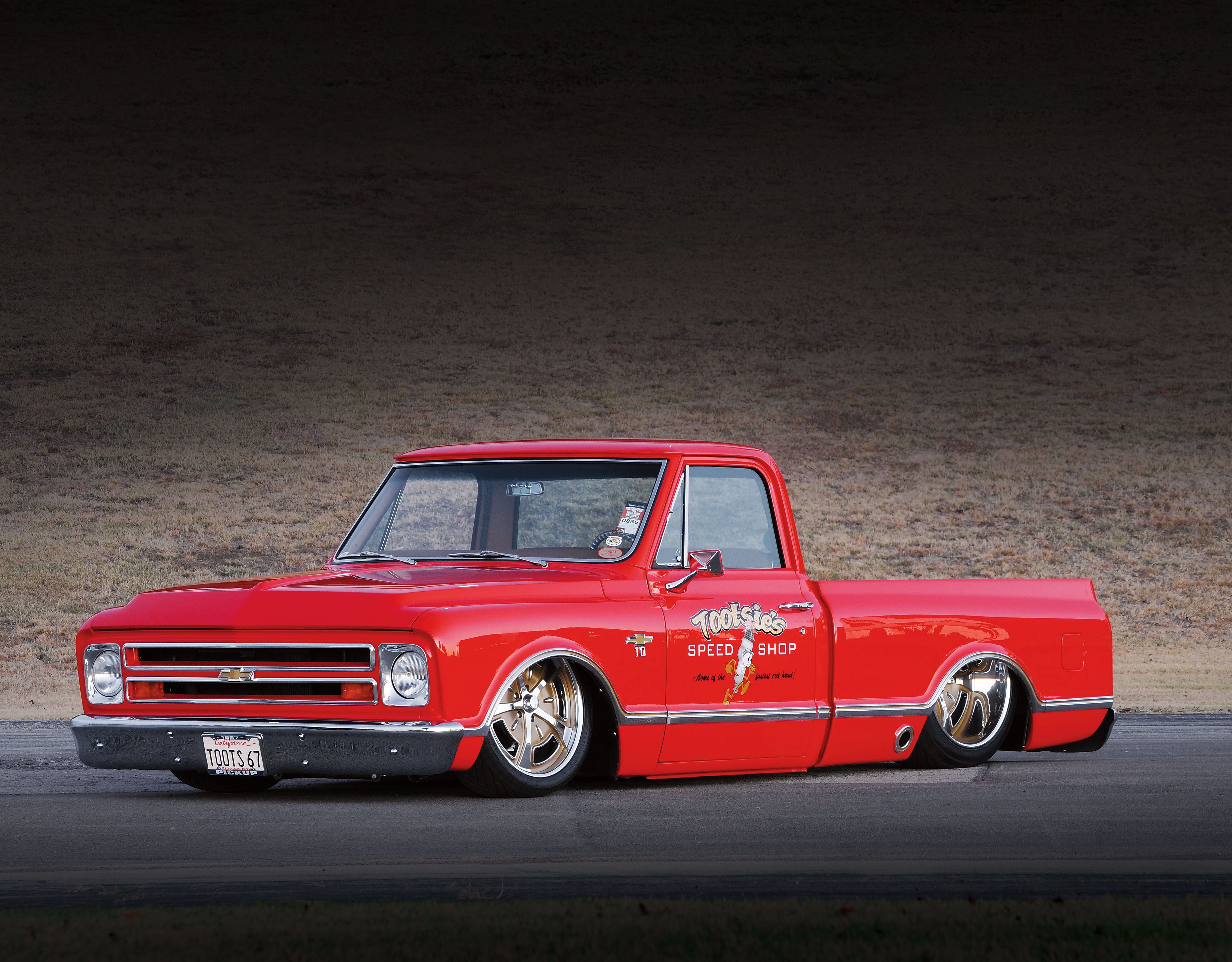 1967, Chevrolet, C10, Pickup, Hotrod, Streetrod, Hot, Rod, Street, Lowered, Low, Custom, Red, Usa, 5574x4350 01 Wallpaper