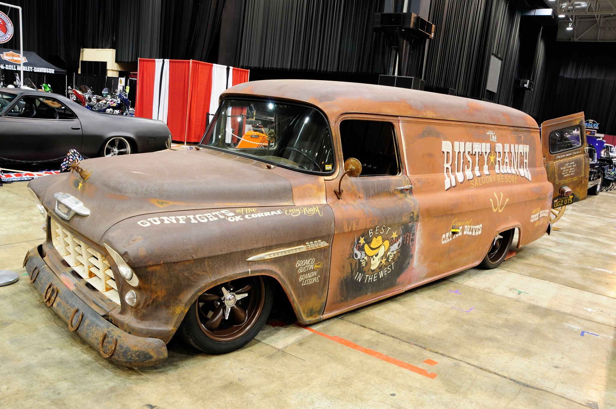 1956, Chevrolet, Chevy, Delivery, Rust, Ratrod, Rat, Rod, Low, Lowered