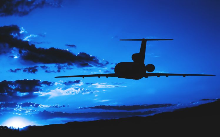 aircrafts, Earth, Planes, Flights, Sky, Blue, Sunset, Clouds, Landscapes, Travel HD Wallpaper Desktop Background