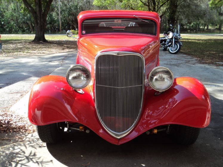 1933, Ford, Coupe, Three, Window, Chopped, Red, Hotrod, Streetrod, Hot, Rod, Street, Usa, 2048×1536 06 HD Wallpaper Desktop Background