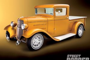 1934, Ford, Pickup, Hotrod, Street, Rod, Hot, Rod, Old, School, Custom, Yellow, Usa, 1600×1200 01