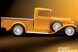 1934, Ford, Pickup, Hotrod, Street, Rod, Hot, Rod, Old, School, Custom, Yellow, Usa, 1600×1200 03