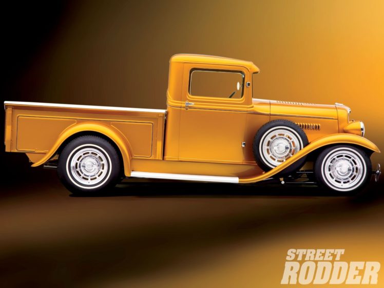 1934, Ford, Pickup, Hotrod, Street, Rod, Hot, Rod, Old, School, Custom, Yellow, Usa, 1600×1200 03 HD Wallpaper Desktop Background
