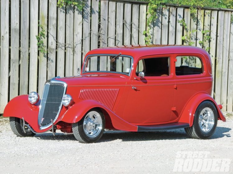 1934, Ford, Sedan, 2, Door, Hotrod, Streetrod, Hot, Rod, Street, Red, Usa, 1600×1200 01 HD Wallpaper Desktop Background