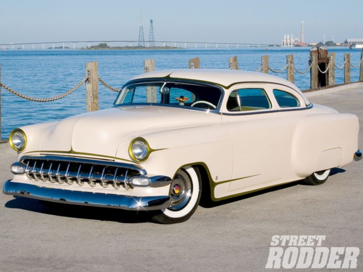 1954, Chevrolet, Belair, Hotrod, Hot, Rod, Custom, Kustom, Chopped, Low, Usa, 1600×1200 03 HD Wallpaper Desktop Background