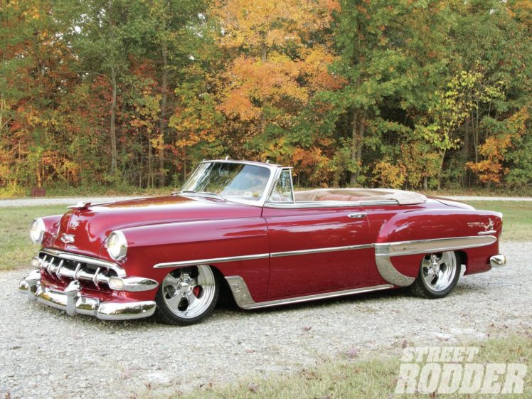 1954, Chevrolet, Belair, Convertible, Hotrod, Streetrod, Hot, Rod, Street, Low, Usa, 1600×1200 03 HD Wallpaper Desktop Background