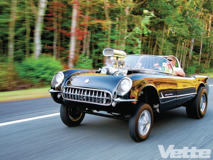 1954, Chevrolet, Corvette, Gasser, Streetrod, Street, Rod, Drag, Usa, 1600×1200 01 HD Wallpaper Desktop Background