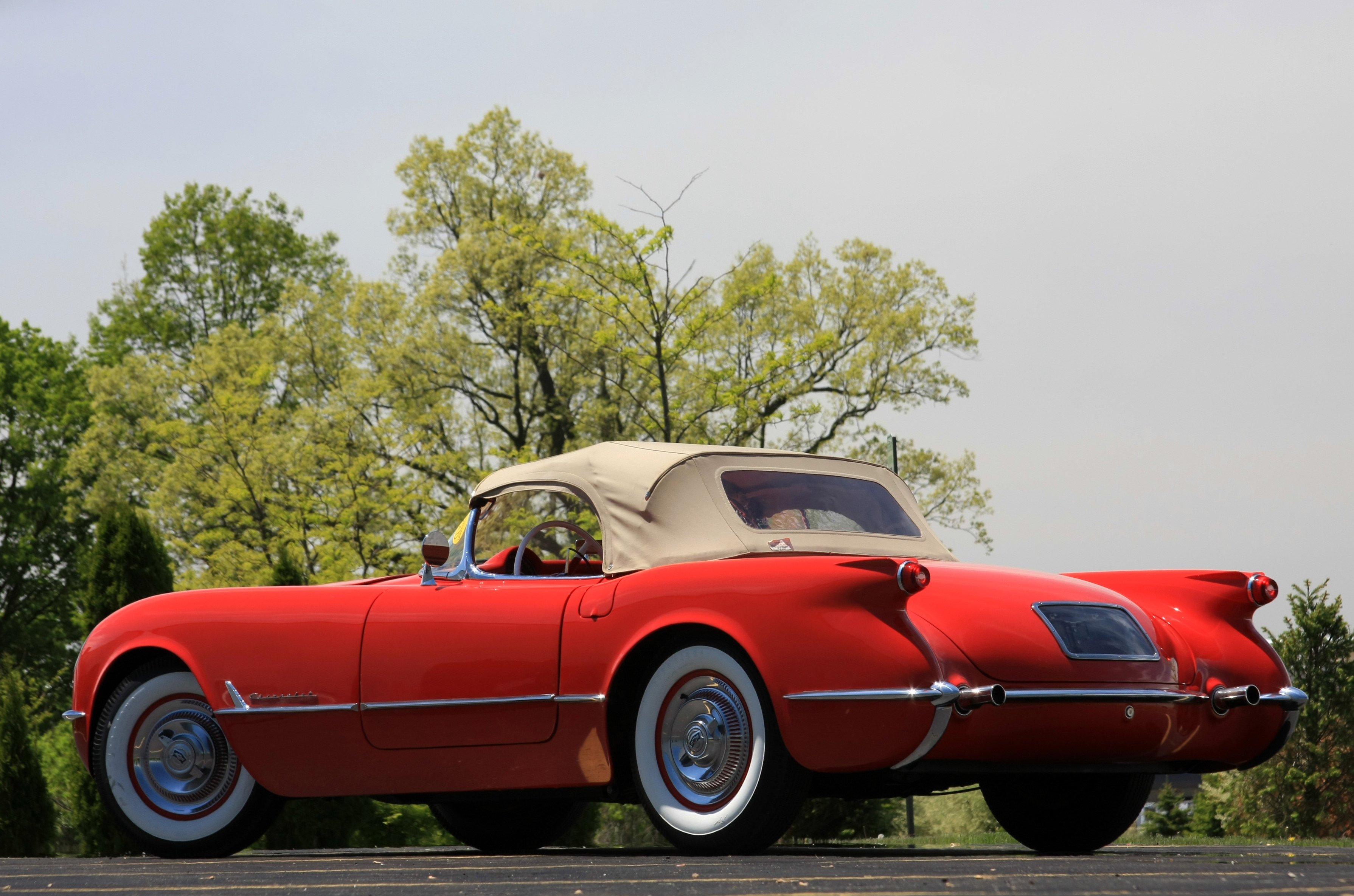 1954, Chevrolet, Corvette, Star, Spangled, Corvette, Red, Classic, Old, Vintage, Original, Usa, 3580x2380 03 Wallpaper