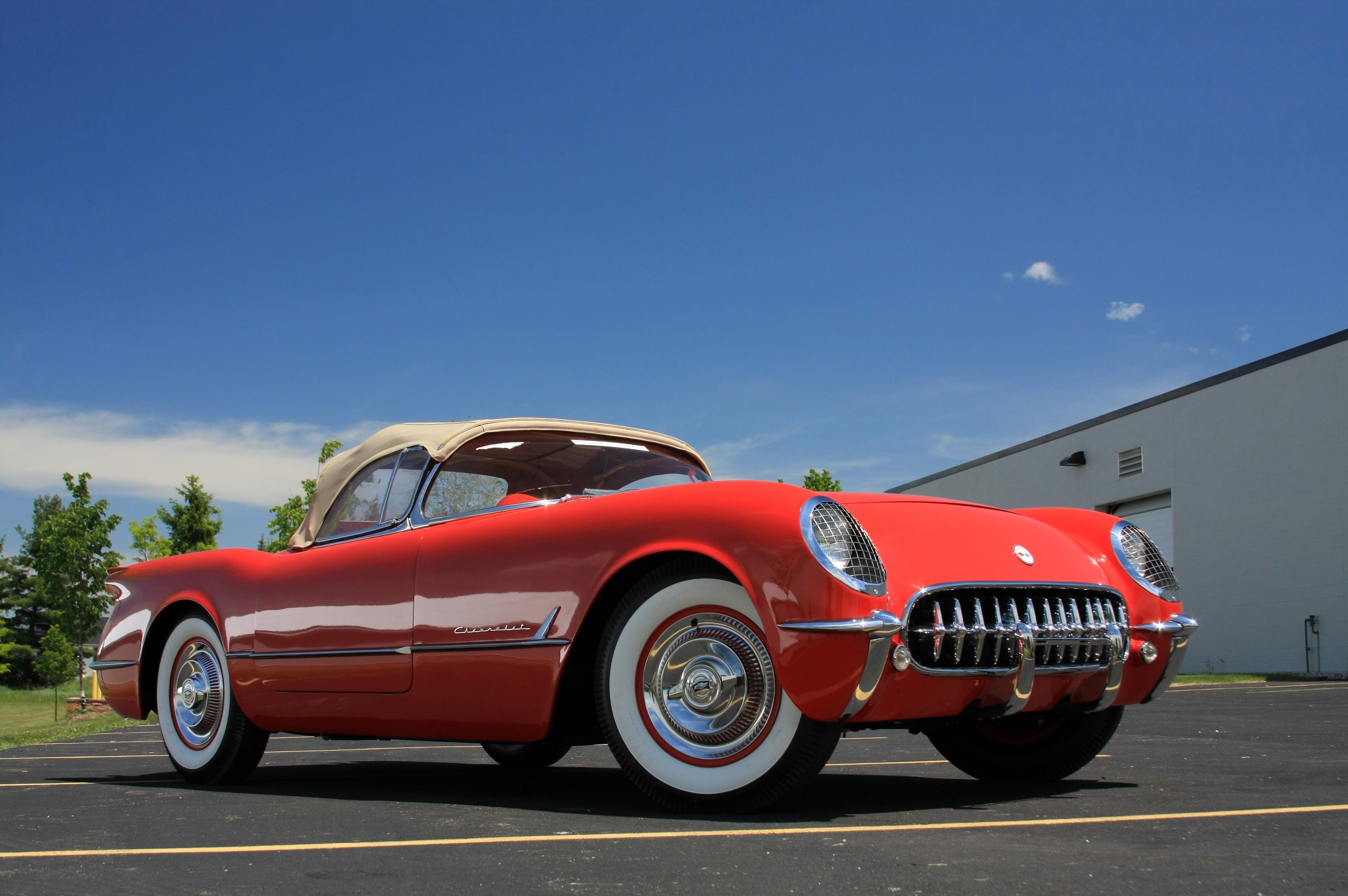 1954, Chevrolet, Corvette, Star, Spangled, Corvette, Red, Classic, Old, Vintage, Original, Usa, 3580x2380 02 Wallpaper